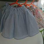 Cヒッコリー＊ブルーストラップキュロットスカート＊