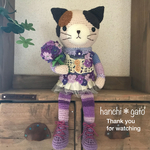 雨の季節に♪紫陽花ドレスの三毛猫さん