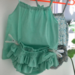 80㎝＊キャミ&フリルブルマセット＊ミントグリーン