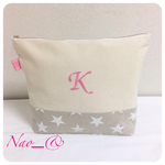 [NEW] ✩︎星生地✩︎名入れ♡刺繍♡マルチポーチ♡おむつポーチ♡バックインバック