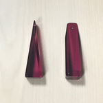 VINTAGE PURPLE CLEAR TRIANGLE CHARM PARTS