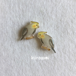 手描きピアス☆オカメインコ（ノーマル）