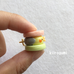 おかめサンドのチェーンキーホルダー（ノーマルグレー）