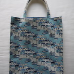 マチ付きバッグ*リバティ*CoolCoast*ライトブルー*33×30×5㎝