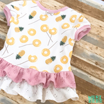 パイナップルの２段フリルTシャツ