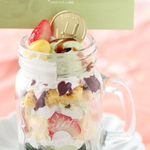 抹茶アイスパフェのジャースイーツメモスタンド☆フェイクスイーツ