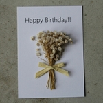 ＊送料無料＊ドライフラワーのメッセージカード【Happy Birthday!! 】