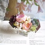 ＊*kazariya*＊〈❇❇新作〉Julia。゜。゜*＊ブラウンリボンのシックなお気に入りバレッタ。。🎀