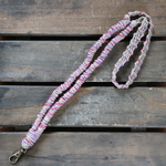 ＜k様ご依頼品＞＜ナスカン＞MIX麻ネックストラップpink