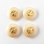  【4個】20mm ボタン ベージュ