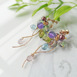 紫陽花のしずく イヤリング（ピアス可）