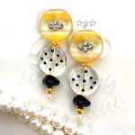 ☆Vintage☆イエローなドットピアス/イヤリング