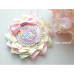 リボン付きマタニティロゼット💓レインボー✖︎クリーム