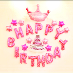 誕生日　ピンク　HAPPY BIRTHDAY　スター　バースデーケーキ