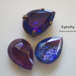 drop cabochon【amethyst】チェコ製 1個