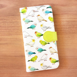 Bird手帳型スマホケース（iPhone/Android全機種対応）【オカメインコ・文鳥・セキセイ・コザクラ・ボタン】iPhoneXR iPhone11