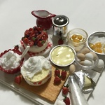 hand made ミニチュア ドールハウス ストロベリーケーキ作りセット