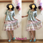 お袖ヒラリヒラリレースリボンのターコイズトップス💖かわいい。デート❤️
