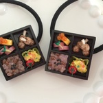 お赤飯入り和弁当のヘアゴム♡