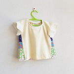 黄色×カラフル花柄Tシャツ size80