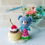 ソーダーくまちゃん＆プリンとスイカ