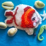 涙を流す金魚ブローチ4