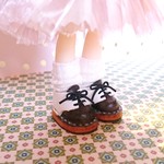 【ピコニーモD】紐革靴／茶&白&黒紐