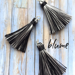 【数量限定品】black×silvermix tassel 