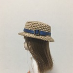 カンカン帽 036×ブルー