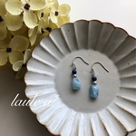 ❤︎ 再販 ❤︎ アクアマリンとソーダライトのピアス/イヤリング 