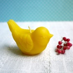 小鳥のミツロウキャンドル