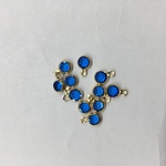 ＃078/ガラスシャネルストーン１０個入り/直径約5ｍｍ/チャーム/ブルー