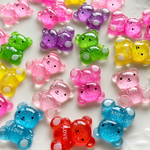 カラフルクマさん プラスチックパーツ【アソート16個】