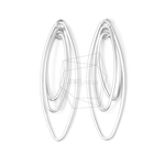 ERG-680-MR【2個入り】オーバルダングル チャーム,Oval Dangle Earring Charm