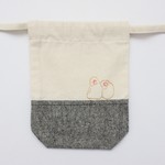 仲良し文鳥の巾着