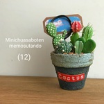 ミニチュアサボテン寄せ植えメモスタンド♪(12)