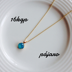 16kgp チェーンネックレス❤︎ターコイズブルージルコニア
