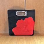 ★happygoen39様専用ページ★マチ変更★2way★真っ赤な花がかっこいい♪クラッチ&スクエアバッグ/帯リメイク♪