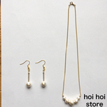 きちんとセット コットンパール ネックレス&ピアス