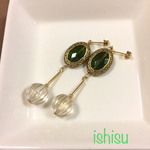 流行りグリーン＊アンティーク風ピアス