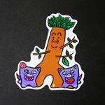 大きめのステッカー『ガジュマルのがじゅまつとシーサー』