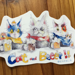 ねこびーる。ステッカー