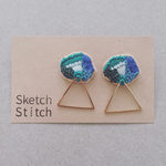△雑誌掲載△forest×triangle刺繍ピアス