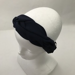 マットなnavyのbraidターバン