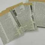 よりどり合計50枚☆ラッピング袋 英字新聞 クラフト紙二重(25組)にもなる封筒