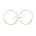 ERG-675-MG【2個入り】ラウンド ウェービーピアス,Round Wavy Framed Post Earring