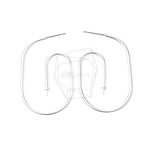 ERG-676-MR【2個入り】カーブプレートフックピアス,Curved Plate Hook Post Earring