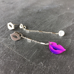 Lip【ステンレス製ピアス】紫