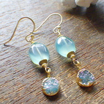 Duruzy&Chalcedony Ocean Earrings *vermail*