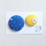 ★くるみボタンブローチ★